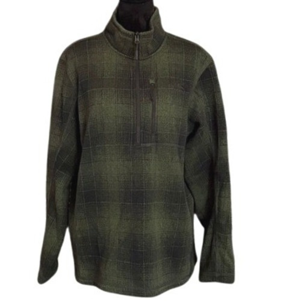 The North Face Mens Novelty Gordon Lyons 1/4 Zip in Four Leaf Clover Ombre Plaid